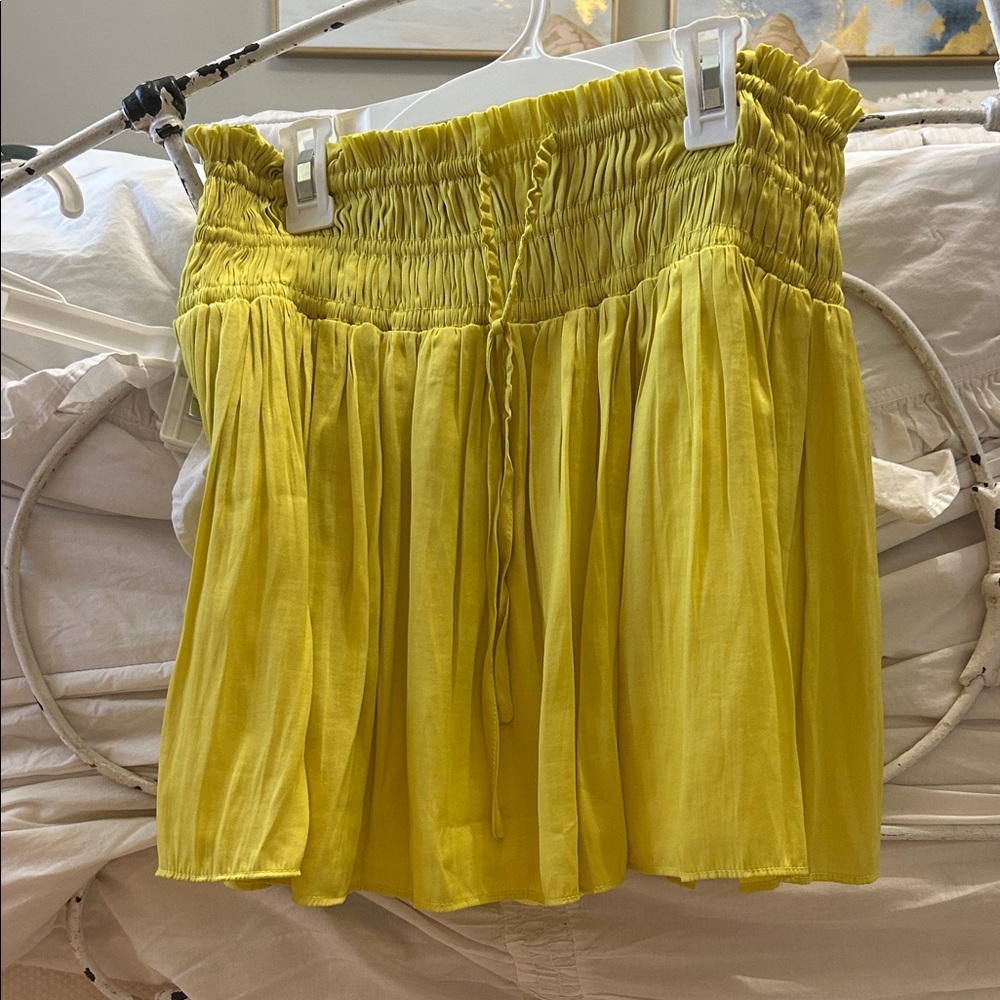 DO + BE Yellow Pleated Skirt